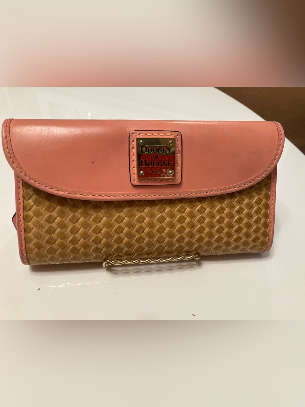 Dooney & Bourke wallet, pink and tan